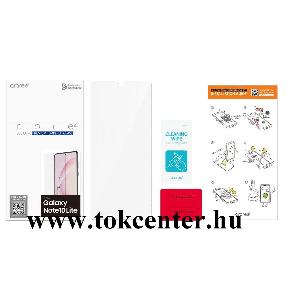 Samsung Galaxy Note 10 Lite (SM-N770F) Képernyővédő üveg (karcálló, 0.33mm, 9H, NEM íves) ÁTLÁTSZÓ (GP-TTN770KDAT)