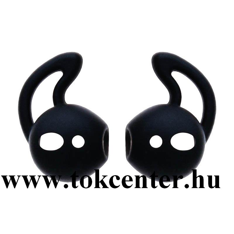 BLUETOOTH fülhallgató fülgumi (1 pár, szárnyas) FEKETE Apple AirPods / AirPods 2