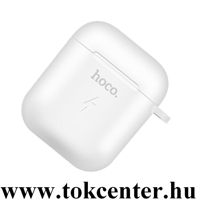 HOCO CW22 töltőtok (vezeték nélküli töltés, QI Wireless, 5V/500mAh) FEHÉR Apple AirPods