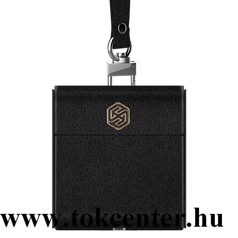 NILLKIN tok bőr (töltő csatlakozás, nyakba akasztható, QI Wireless, gyorstöltés, Apple AirPods kompatibilisl) FEKETE