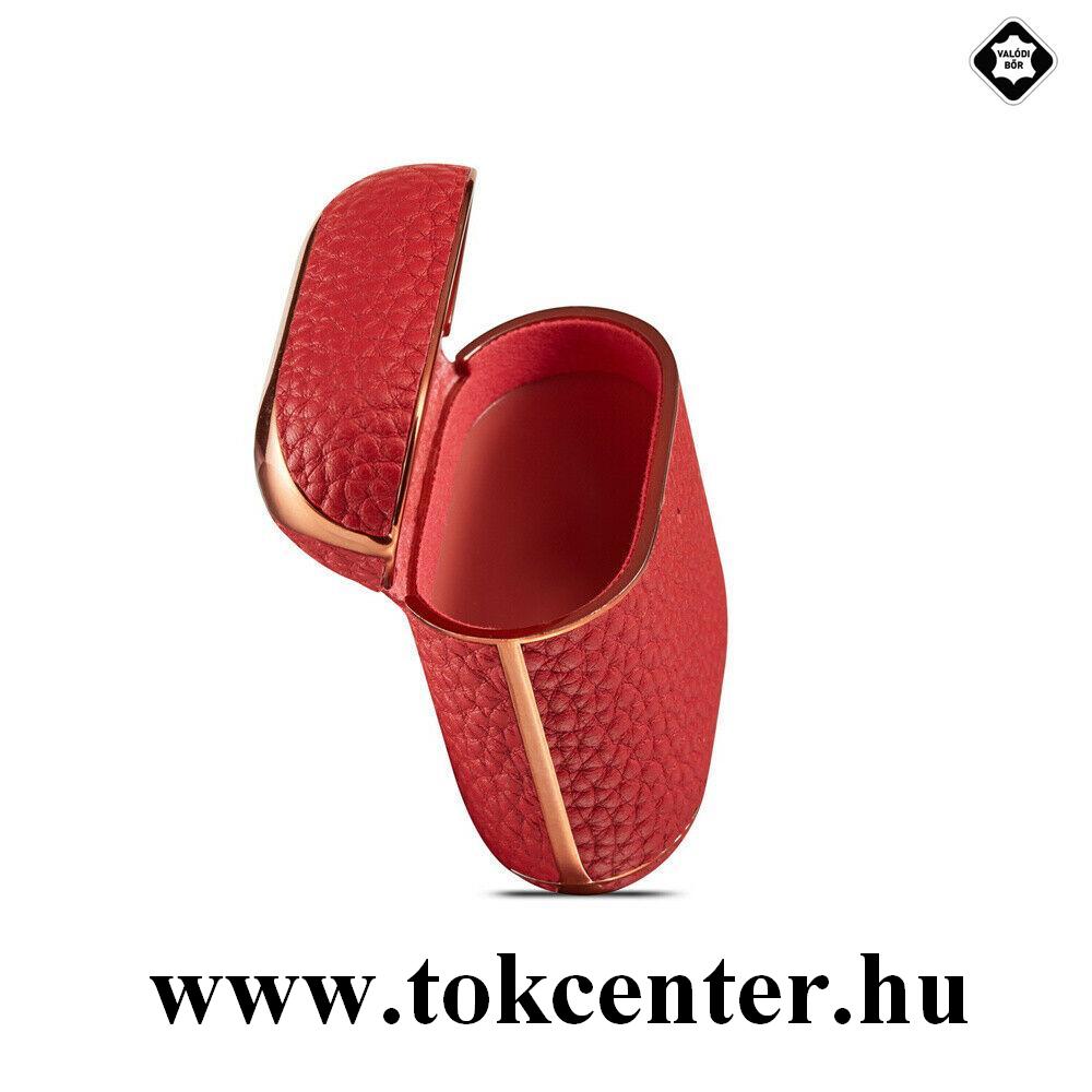 Valódi bőr tok PIROS Apple AirPods / AirPods 2