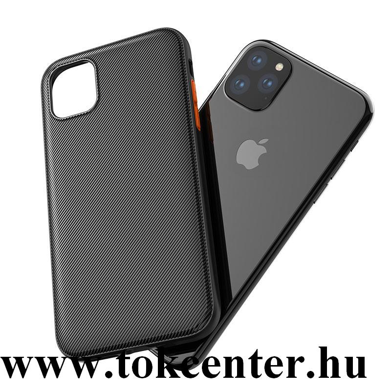 Apple iPhone 11 Pro HOCO STAR LORD szilikon telefonvédő (ultravékony, csíkos minta) FEKETE