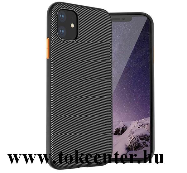 Apple iPhone 11 HOCO STAR LORD szilikon telefonvédő (ultravékony, csíkos minta) FEKETE
