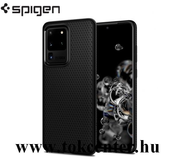 Samsung Galaxy S20 Ultra (SM-G988F) SPIGEN LIQUID AIR szilikon telefonvédő (háromszög minta) FEKETE (ACS00712)