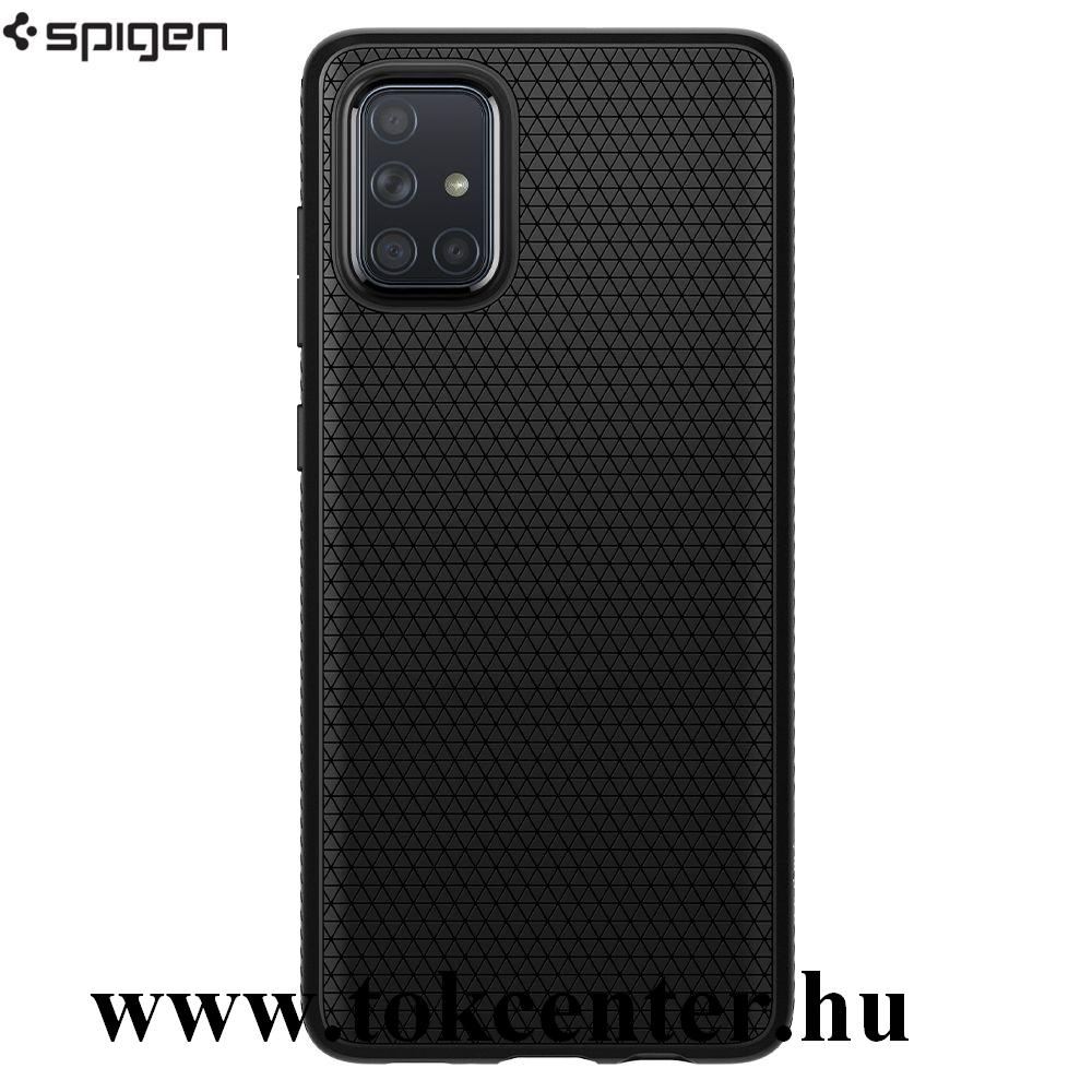 Samsung Galaxy A71 (SM-A715F) SPIGEN LIQUID AIR szilikon telefonvédő (háromszög minta) FEKETE (ACS00602)