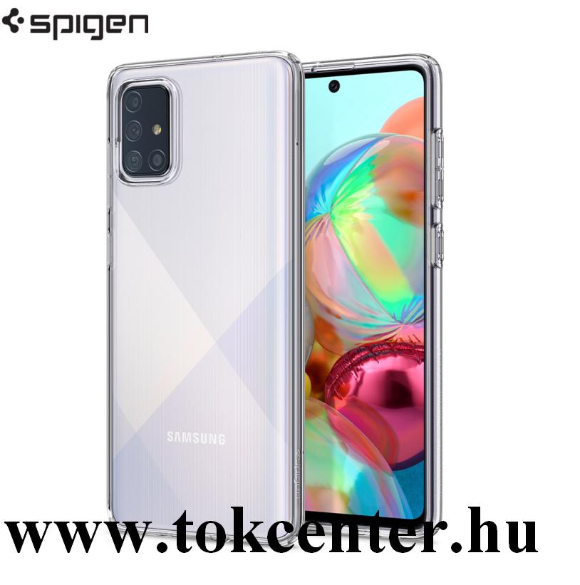 Samsung Galaxy A71 (SM-A715F) SPIGEN LIQUID CRYSTAL szilikon telefonvédő (közepesen ütésálló, légpárnás sarok) ÁTLÁTSZÓ (ACS00566)