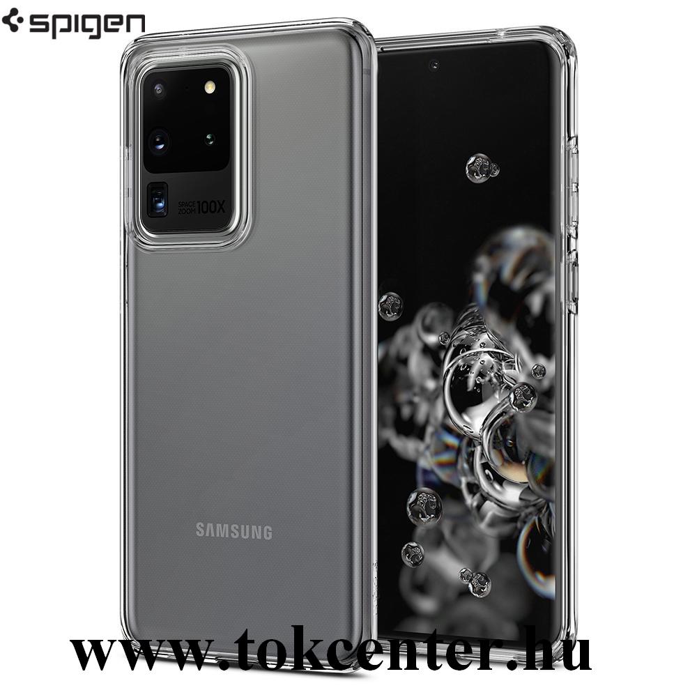 Samsung Galaxy S20 Ultra (SM-G988F) SPIGEN LIQUID CRYSTAL szilikon telefonvédő (közepesen ütésálló, légpárnás sarok) ÁTLÁTSZÓ (ACS00709)