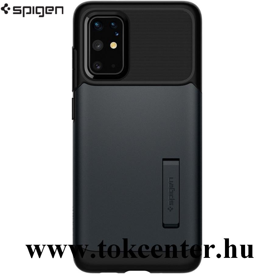 Samsung Galaxy S20 Plus (SM-G985F) SPIGEN SLIM ARMOR szilikon telefonvédő (közepesen ütésálló, fém hátlap, légpárnás sarok, kitámasztó) FEKETE (ACS00648)
