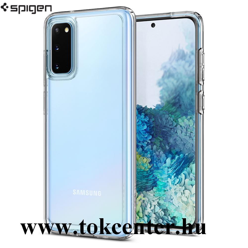 Samsung Galaxy S20 (SM-G980F) SPIGEN ULTRA HYBRID műanyag telefonvédő (közepesen ütésálló, szilikon keret, légpárnás keret) ÁTLÁTSZÓ (ACS00792)
