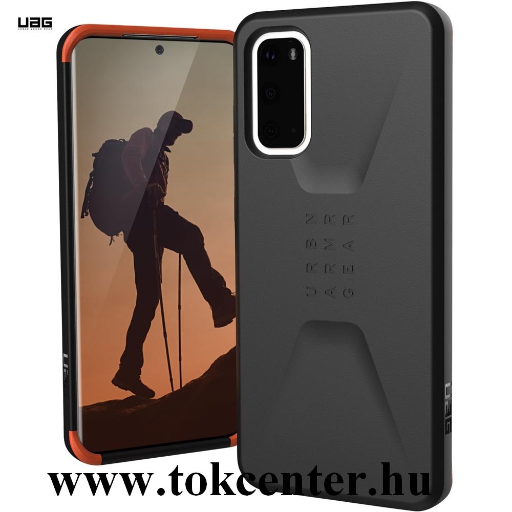Samsung Galaxy S20 (SM-G980F) UAG CIVILIAN defender műanyag telefonvédő (közepesen ütésálló, szilikon betét) FEKETE (21197D114040)
