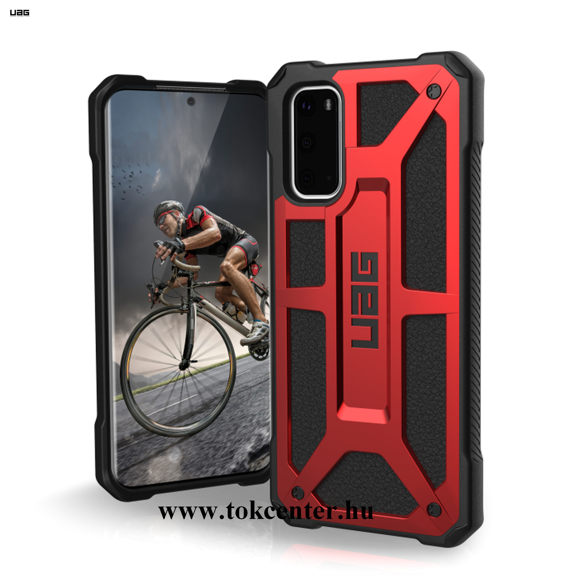 Samsung Galaxy S20 (SM-G980F) UAG MONARCH műanyag telefonvédő (közepesen ütésálló, szilikon belső) PIROS (211971119494)