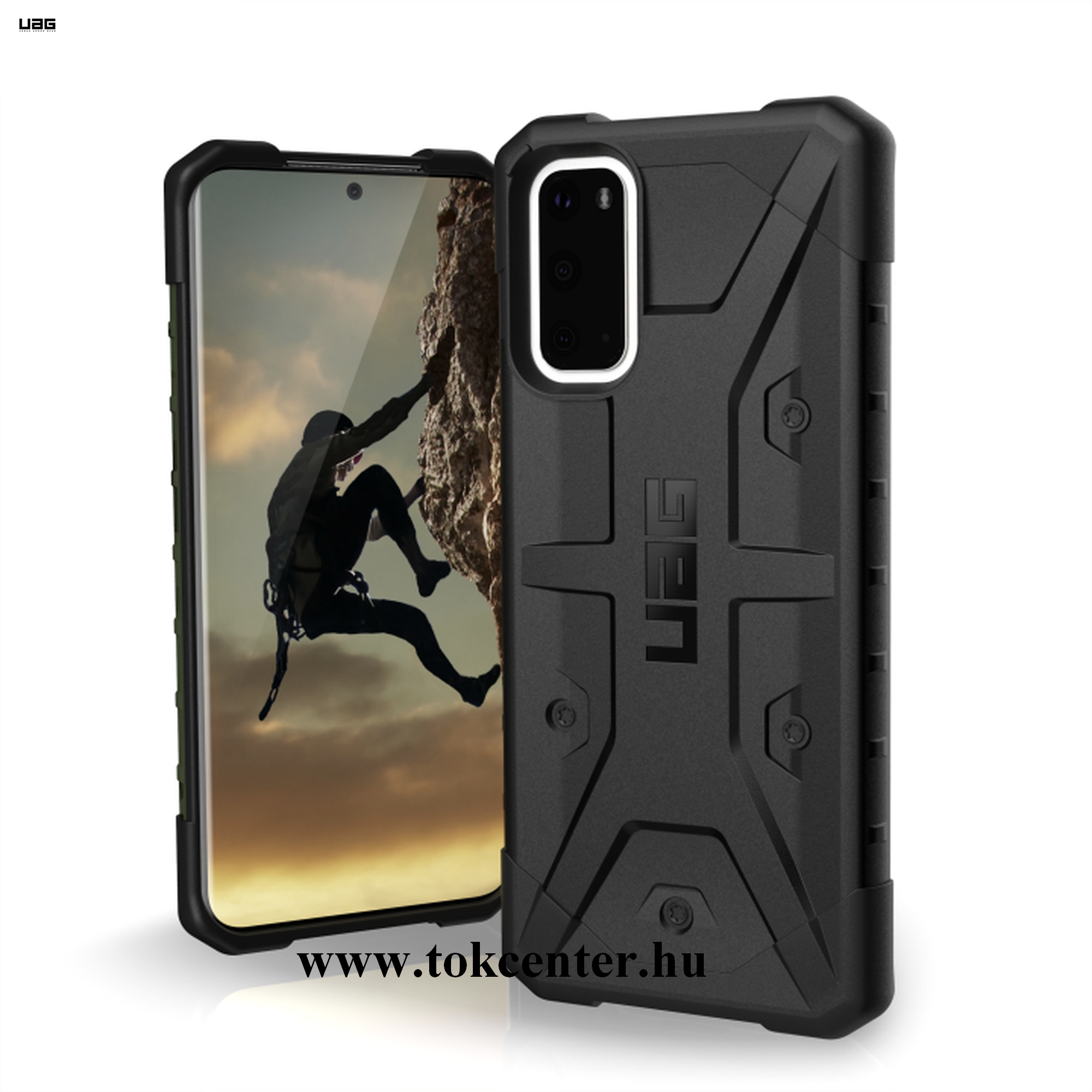 Samsung Galaxy S20 (SM-G980F) UAG PATHFINDER defender műanyag telefonvédő (közepesen ütésálló, csúszásgátló, légpárnás sarok) FEKETE