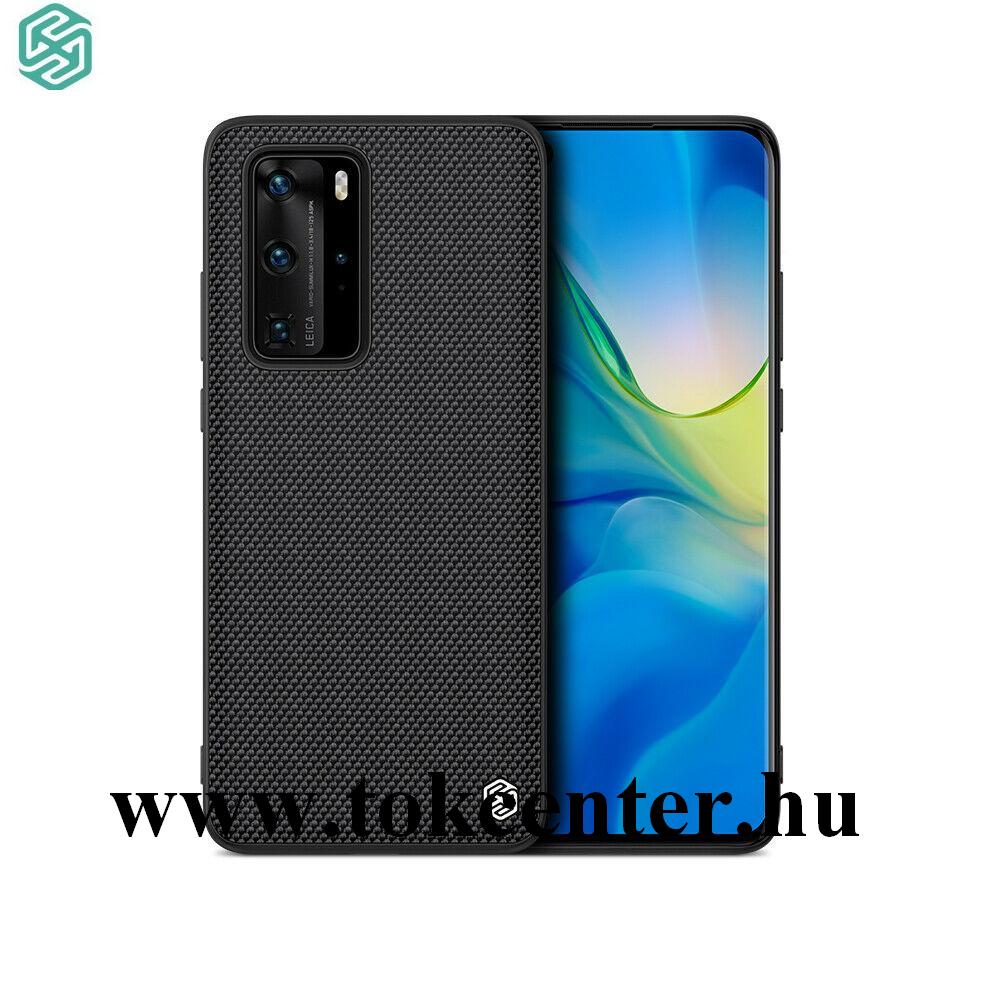 Huawei P40 Pro NILLKIN TEXTURED műanyag telefonvédő (szilikon keret, 3D minta) FEKETE