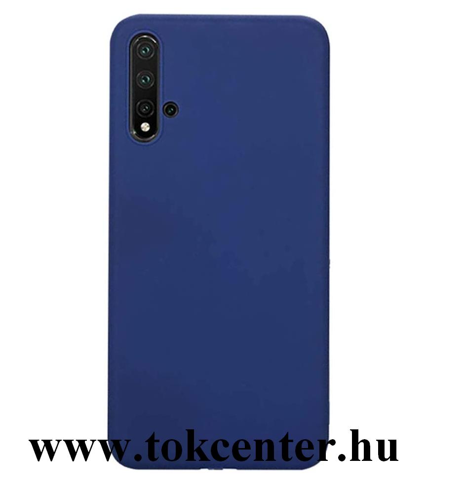Honor 20 / Huawei Nova 5T Szilikon telefonvédő (matt) SÖTÉTKÉK