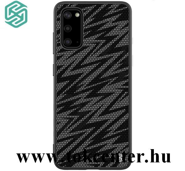 Samsung Galaxy S20 (SM-G980F) NILLKIN TWINKLE szilikon telefonvédő (közepesen ütésálló, műanyag hátlap, csillogó) FEKETE