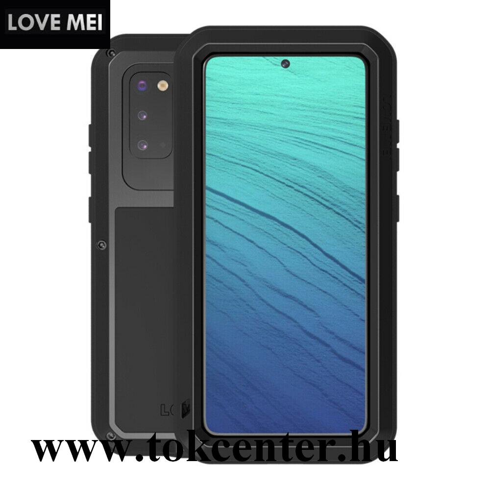 Samsung Galaxy S20 (SM-G980F) LOVE MEI Defender telefonvédő gumi (ütésálló, fém keret) FEKETE