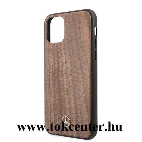 Apple iPhone 11 Pro MERCEDES-BENZ műanyag telefonvédő (valódi fa hátlap) BARNA (MEHCN58VWOLB)