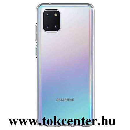 Samsung Galaxy Note 10 Lite (SM-N770F) Műanyag telefonvédő (gumírozott) ÁTLÁTSZÓ