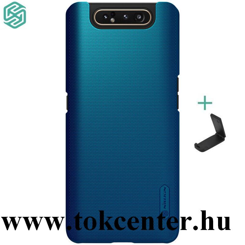Samsung Galaxy A80 (SM-A805F) / Samsung Galaxy A90 5G (SM-A908F) NILLKIN SUPER FROSTED műanyag telefonvédő (gumírozott, érdes felület + asztali tartó) SÖTÉTKÉK