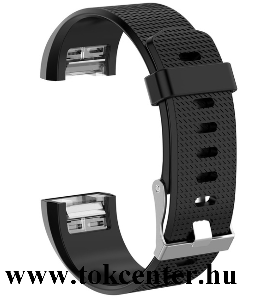 Fitbit Charge 2 Pótszíj (szilikon, állítható) FEKETE