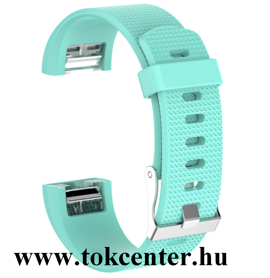 Fitbit Charge 2 Pótszíj (szilikon, állítható) CYAN / MENTA