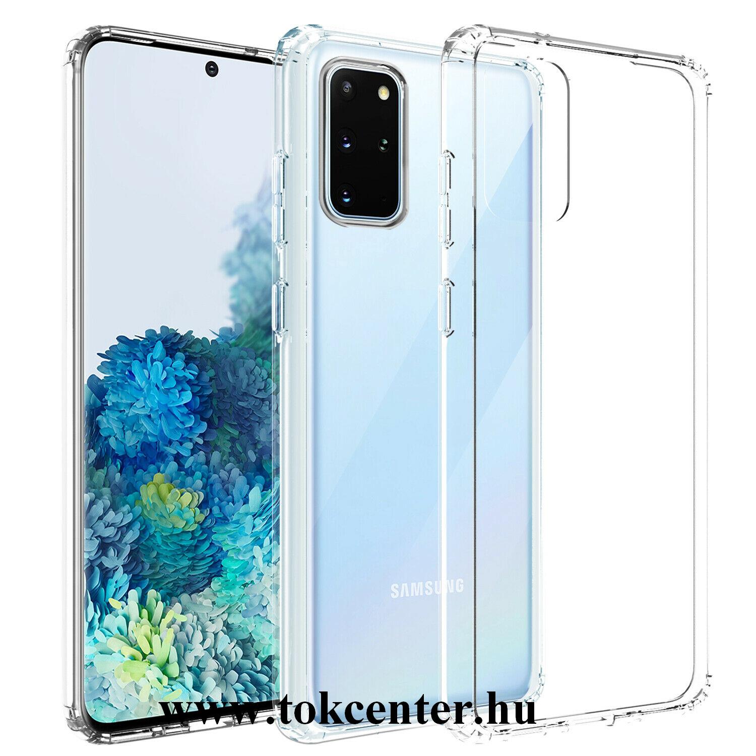 Samsung Galaxy S20 Plus (SM-G985F) Szilikon telefonvédő (közepesen ütésálló, légpárnás keret) ÁTLÁTSZÓ
