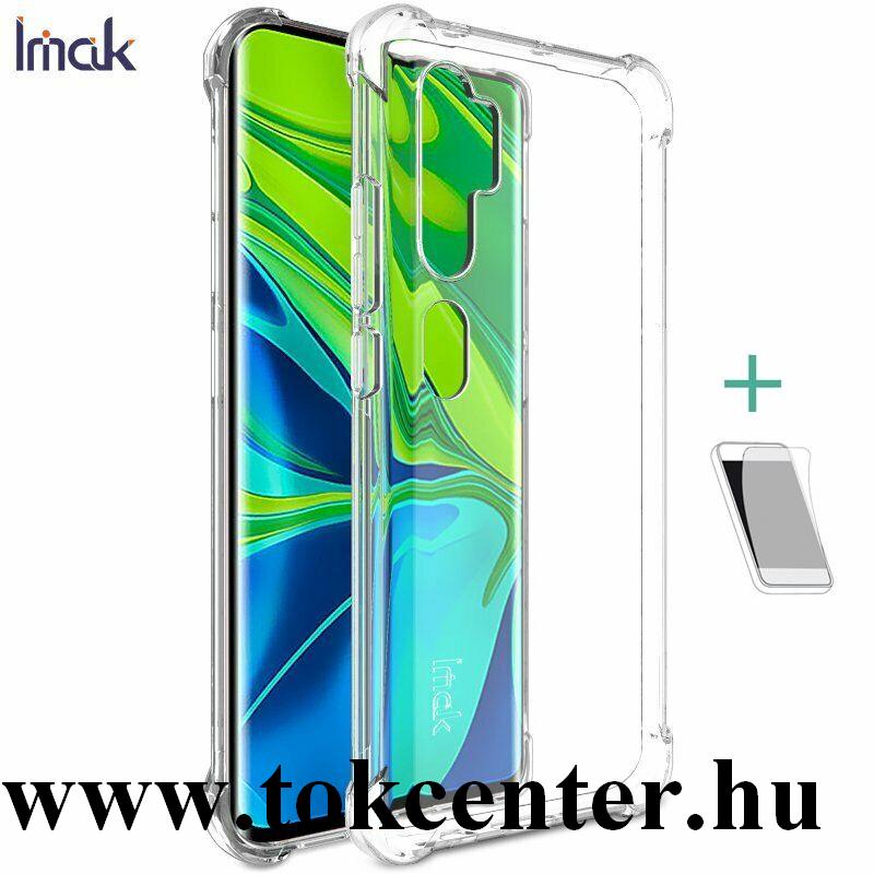 Xiaomi Mi Note 10 / Xiaomi Mi Note 10 Pro IMAK szilikon telefonvédő (közepesen ütésálló, légpárnás sarok + képernyővédő fólia) ÁTLÁTSZÓ