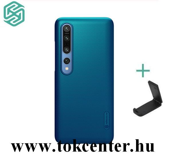 Xiaomi Mi 10 5G / Xiaomi MI 10 Pro 5G NILLKIN SUPER FROSTED műanyag telefonvédő (gumírozott, érdes felület + asztali tartó) SÖTÉTKÉK