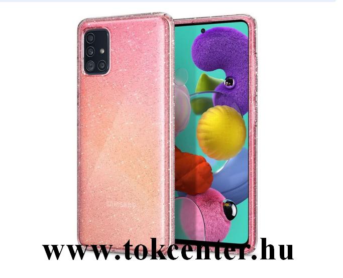 Samsung Galaxy A71 (SM-A715F) SPIGEN LIQUID CRYSTAL szilikon telefonvédő (közepesen ütésálló, csillámporos, légpárnás sarok) ÁTLÁTSZÓ (3BS021380)