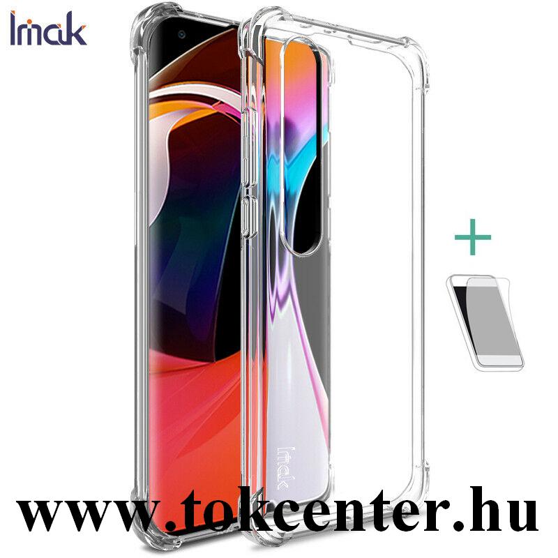 Xiaomi Mi 10 5G / Xiaomi MI 10 Pro 5G IMAK szilikon telefonvédő (közepesen ütésálló, légpárnás sarok + képernyővédő fólia) ÁTLÁTSZÓ