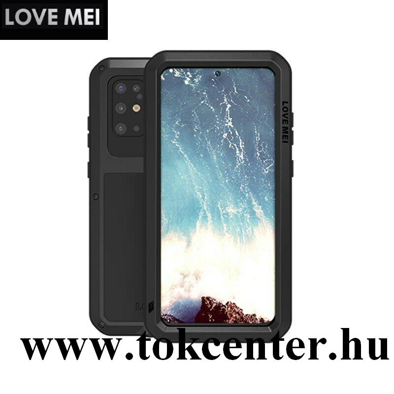 Samsung Galaxy S20 Plus (SM-G985F) LOVE MEI Powerful defender telefonvédő gumi (ütésálló, fém keret + Gorilla Glass üveg) FEKETE