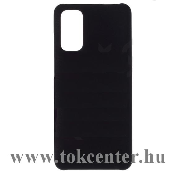 Samsung Galaxy A41 (SM-A415F) Műanyag telefonvédő (gumírozott) FEKETE