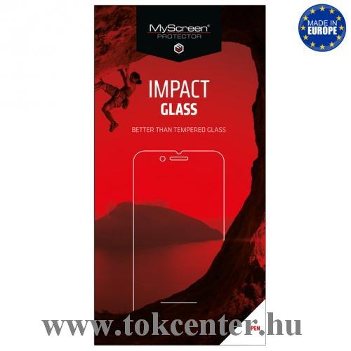 Samsung Galaxy Note 10 (SM-N970F) MYSCREEN IMPACT GLASS EDGE képernyővédő fólia (3D full cover, íves, karcálló, 0.33 mm, 8H) FEKETE