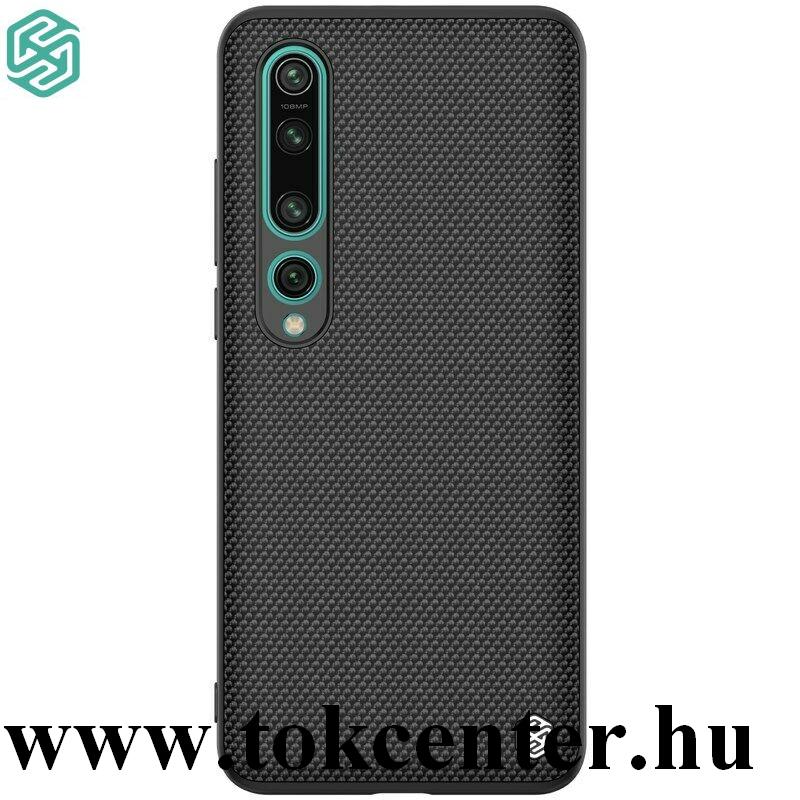 Xiaomi Mi 10 5G / Xiaomi MI 10 Pro 5G NILLKIN TEXTURED műanyag telefonvédő (szilikon keret, 3D minta) FEKETE