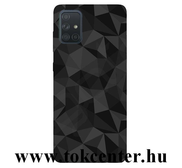 Samsung Galaxy A71 (SM-A715F) Szilikon telefonvédő (3D, gyémánt minta) FEKETE