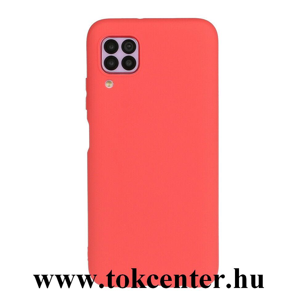Huawei P40 Lite Szilikon telefonvédő (matt) PIROS