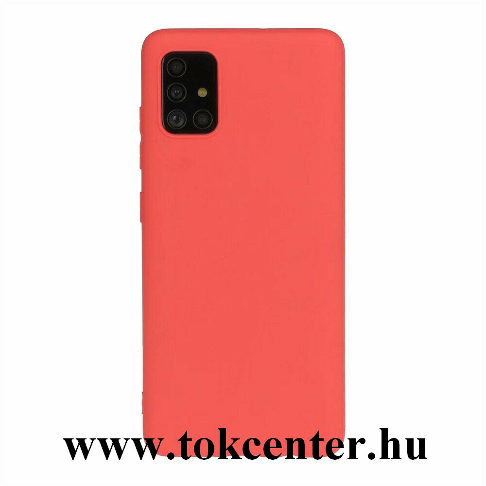 Samsung Galaxy A71 (SM-A715F) Szilikon telefonvédő (matt) PIROS