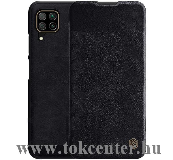 Huawei P40 Lite 4G / Nova 6 SE NILLKIN QIN tok álló, bőr hatású (FLIP, oldalra nyíló, bankkártya tartó) FEKETE