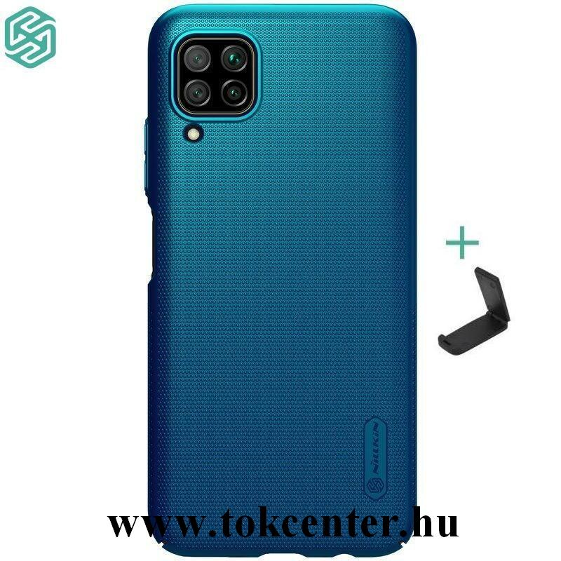 Huawei P40 Lite NILLKIN SUPER FROSTED műanyag telefonvédő (gumírozott, érdes felület + asztali tartó) SÖTÉTKÉK