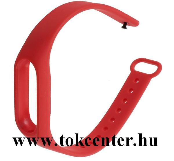 Xiaomi MI Band 2 Pótszíj (szilikon, állítható) PIROS