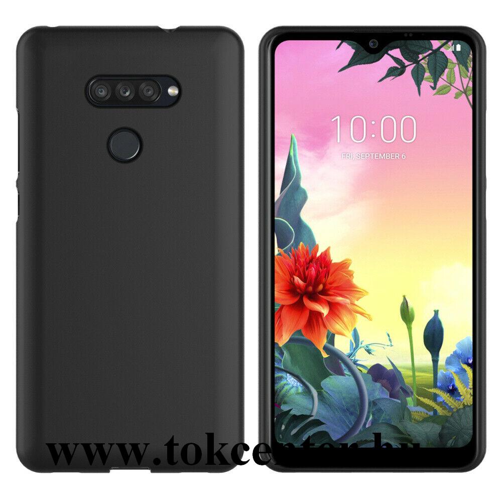 LG K50S (LMX520EM) Szilikon telefonvédő (matt) FEKETE