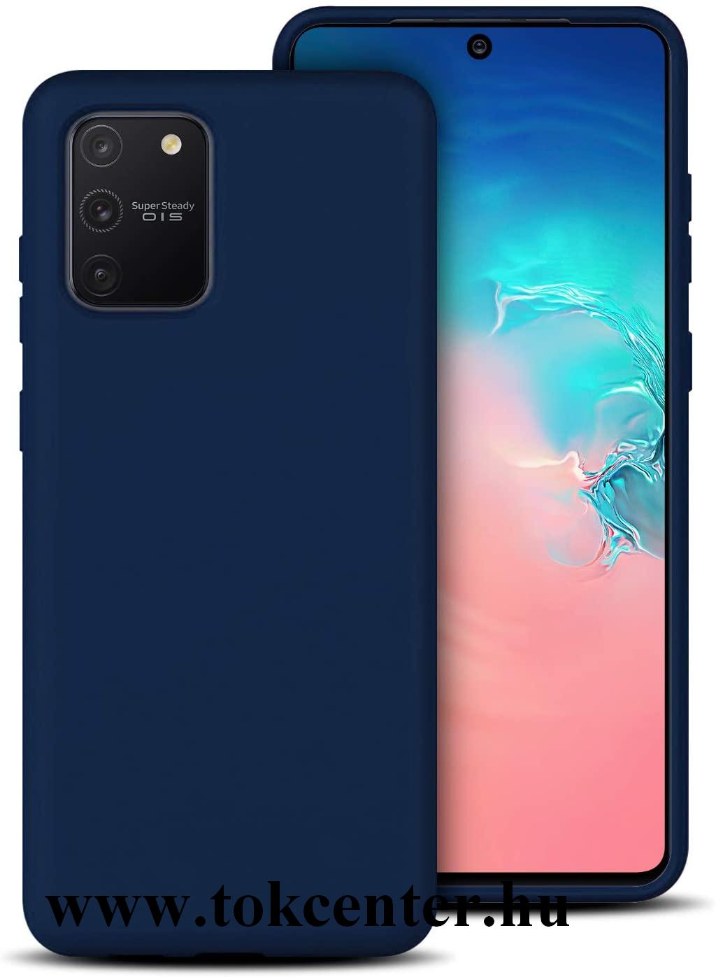 Samsung Galaxy S10 Lite (SM-G770F) Szilikon telefonvédő (matt) SÖTÉTKÉK