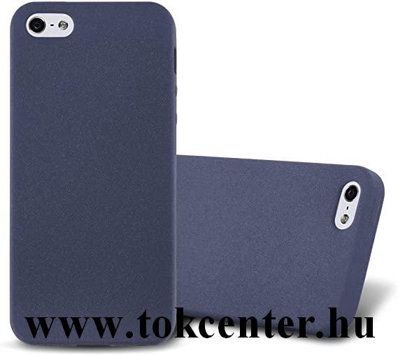 Apple iPhone 5 / Apple iPhone 5S Szilikon telefonvédő (matt) SÖTÉTKÉK