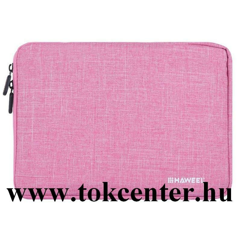HAWEEL tok álló, textil (ütésálló belső réteg, cipzáras, univerzális, légáteresztő, 7.9'' méret) RÓZSASZÍN