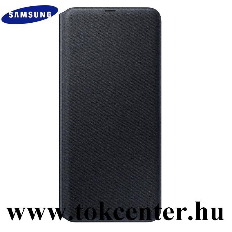 Samsung Galaxy A90 5G (SM-A908F) Tok álló (aktív flip, oldalra nyíló, bankkártya tartó) FEKETE (EF-WA908PBEGWW)