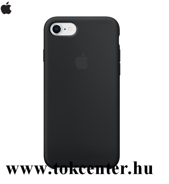 Apple iPhone 7 4.7 / Apple iPhone 8 4.7 / Apple iPhone SE (2020) Szilikon telefonvédő FEKETE (MQGK2ZM/A)
