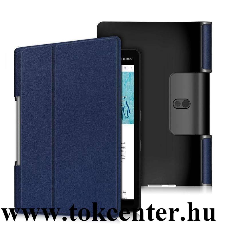 Lenovo Yoga Smart 10.1 (YT-X705F) WIFI / Lenovo Yoga Smart 10.1 (YT-X705L) LTE Tok álló, bőr hatású (aktív flip, oldalra nyíló, asztali tartó funkció) SÖTÉTKÉK