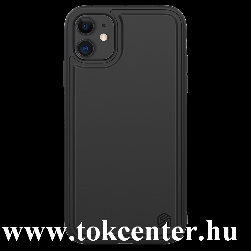 Apple iPhone 11 Pro NILLKIN MAGIC PRO műanyag telefonvédő (közepesen ütésálló szilikon keret, beépített mágnes, bőr hatású hátlap) FEKETE