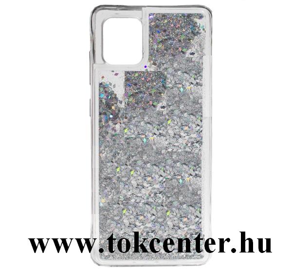 Samsung Galaxy Note 10 Lite (SM-N770F) Szilikon telefonvédő (csillogó gyöngy, folyadék hátlap) EZÜST