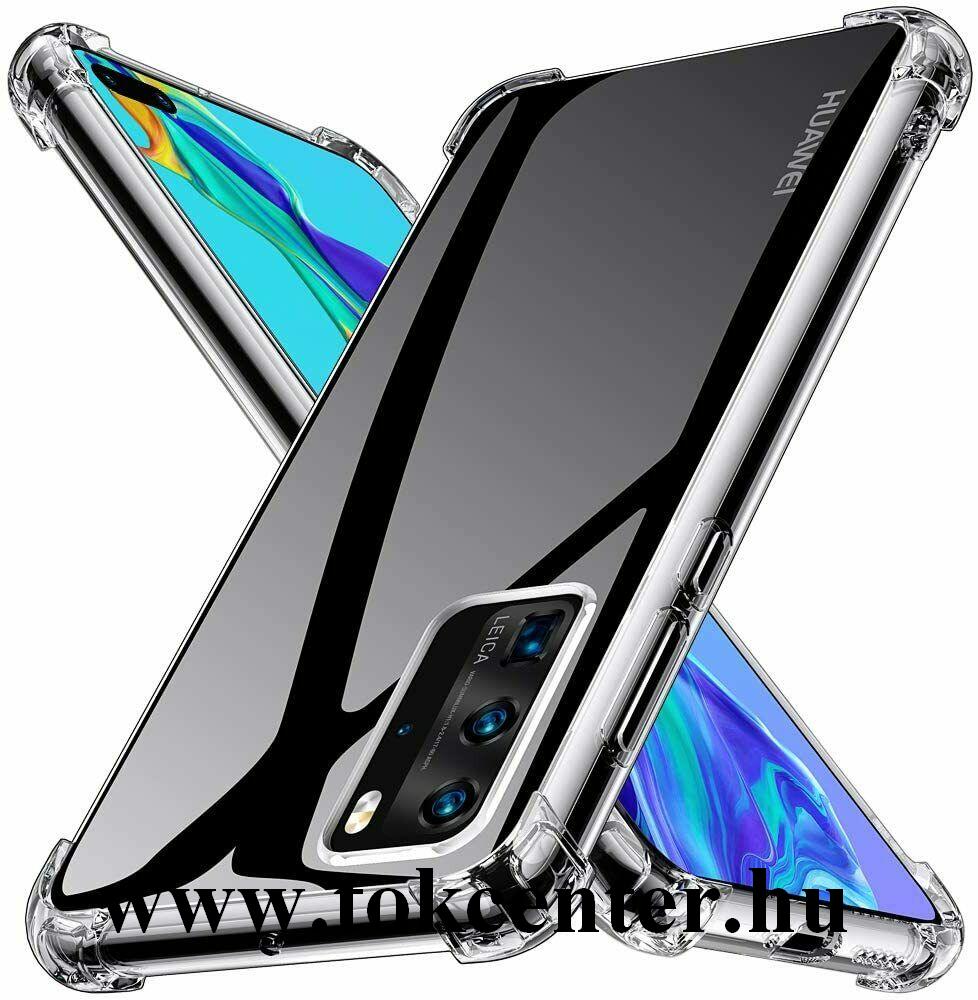 Huawei P40 Pro 5G Szilikon telefonvédő (közepesen ütésálló, légpárnás sarok) ÁTLÁTSZÓ